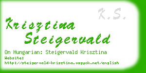 krisztina steigervald business card